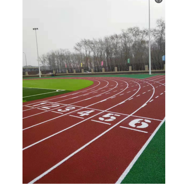 塑料跑道施工實景圖1